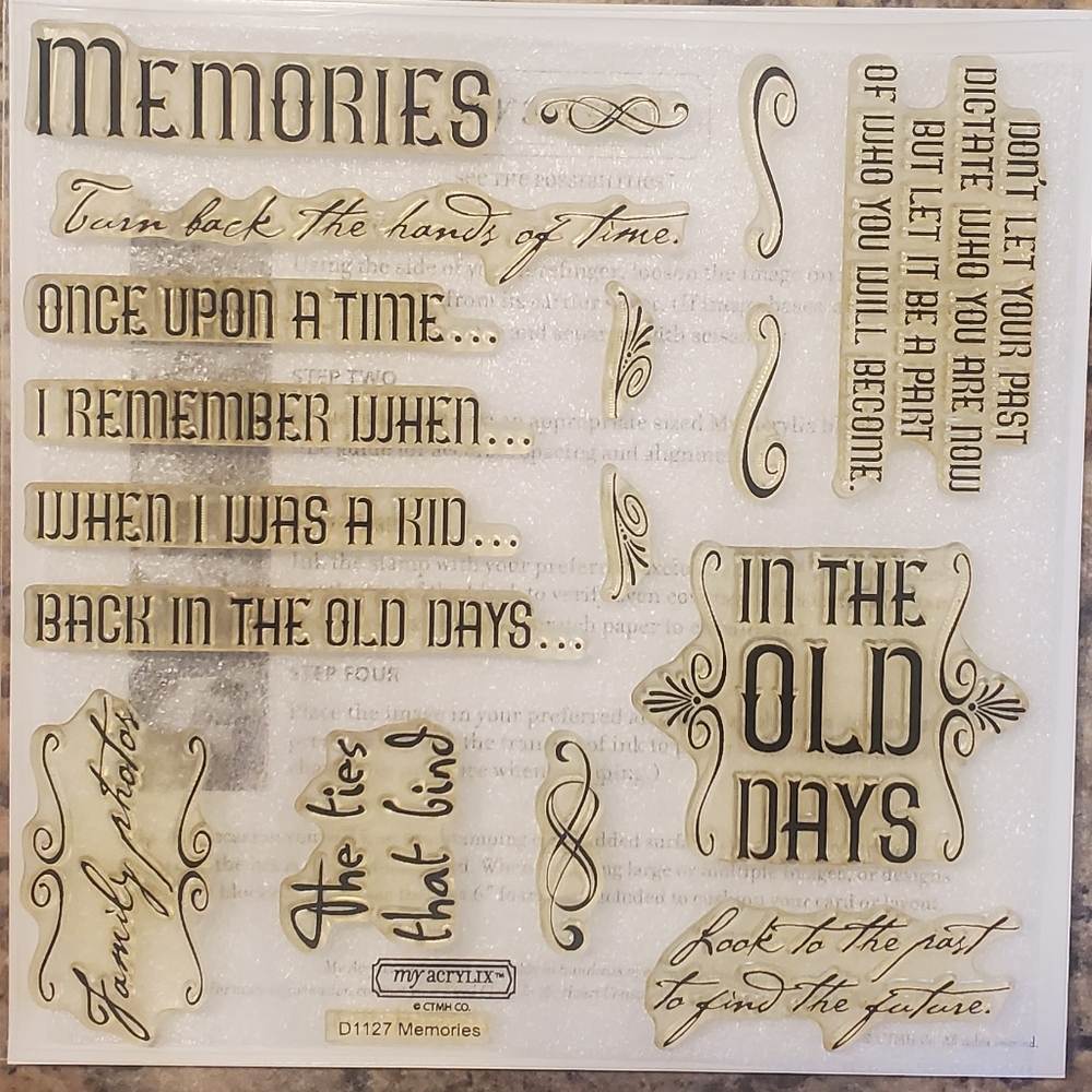 Close To My Heart Memories D1127 Clear Acrylic Stamps